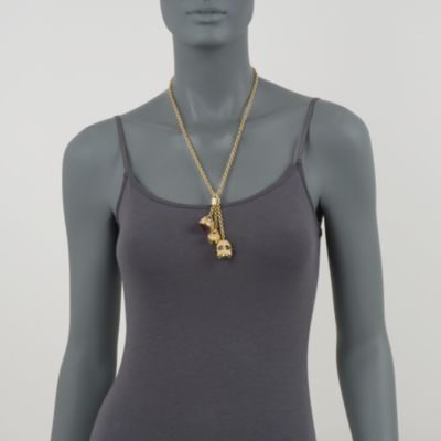 C. 1980 Vintage 32.60 ct. t.w. Amethyst and Tourmaline Necklace With Citrines In 18kt Yellow Gold. 22" &mdash; Alt Image 2