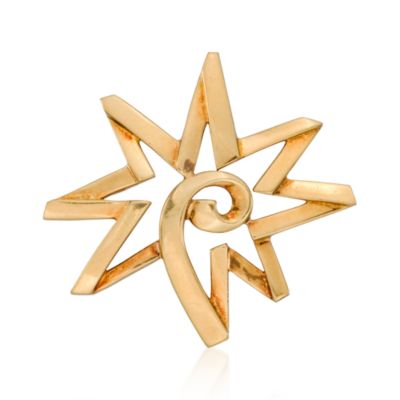 C. 1980. Vintage Tiffany Jewelry 18kt Yellow Gold Star Pin &mdash; Alt Image 1