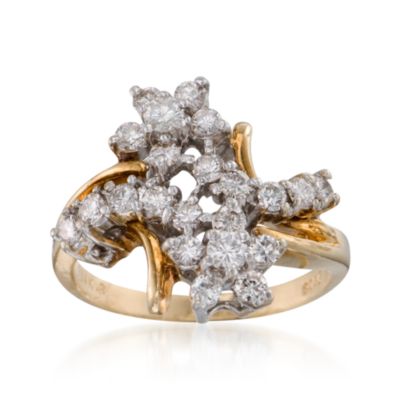 C. 1980. Vintage .85 ct. t.w. Diamond Ring in 14kt Yellow Gold. Size 6.25 &mdash; Alt Image 1