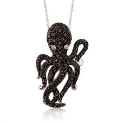 3.20 ct. t.w. Smoky Quartz Octopus Necklace In Sterling Silver. 18" &mdash; Alt Image 1