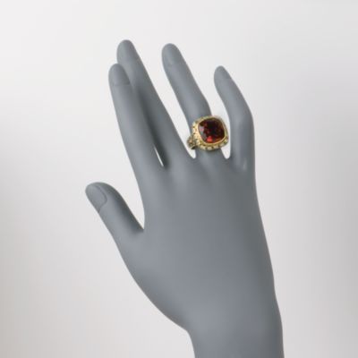 C. 1990 Vintage 8.75 Carat Citrine and .75 ct. t.w. Diamond in 18kt Yellow Gold. Size 6.5 &mdash; Alt Image 2