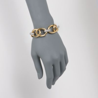 C. 1980 Vintage Nicolis 2.10 ct. t.w. Diamond Bracelet In 18kt Two-Tone Gold. 7.25" &mdash; Alt Image 2