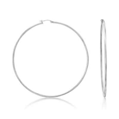 Sterling Silver Hoop Earrings &mdash; Alt Image 1