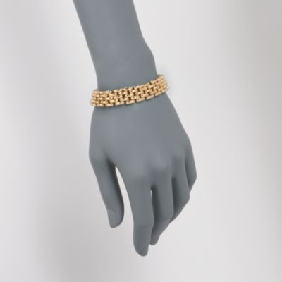 14kt Gold Over Sterling Silver Link Bracelet. 8" &mdash; Alt Image 2