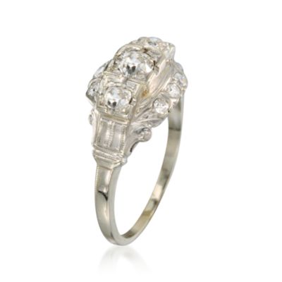 C. 1990. Vintage .70 ct. t.w. Diamond Ring in 18kt White Gold. Size 7.5 &mdash; Alt Image 3
