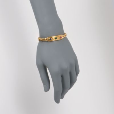 C. 1980. Vintage Bulgari 1.45 ct. t.w. Mutli-Gemstone Bracelet in 18kt Yellow Gold. 6.25" &mdash; Alt Image 2