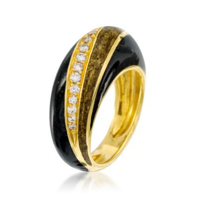 C. 1990. Vintage Alessandro Fanfani .30 ct. t.w. Diamond Ring In 18kt Yellow Gold. Size 7 &mdash; Alt Image 3