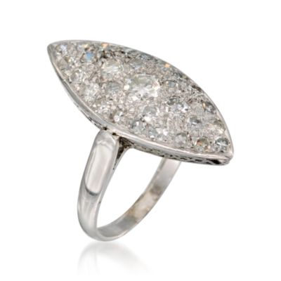 C. 1970 Vintage 1.25 ct. t.w. Pave Diamond Ring in Palladium and Sterling Silver. Size 6.75 &mdash; Alt Image 3