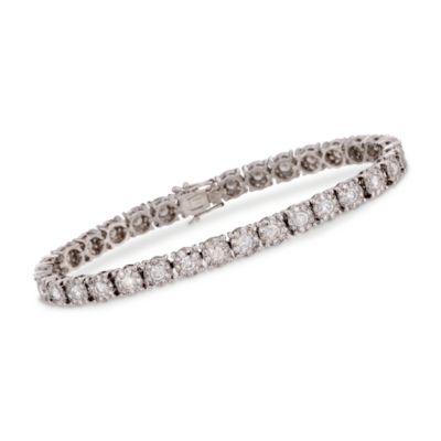 6.35 ct. t.w. Diamond Tennis Bracelet in 18kt White Gold. 7" &mdash; Alt Image 1