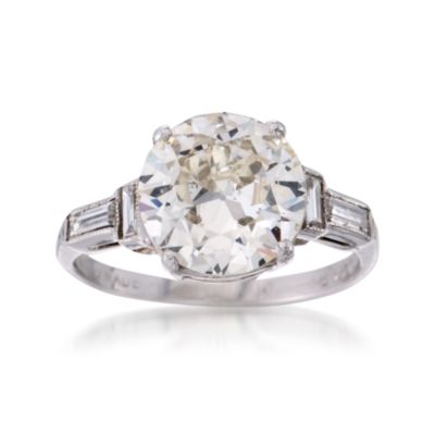 C. 1990 Vintage 2.80 ct. t.w. Diamond Ring in 14kt White Gold. Size 5 &mdash; Alt Image 1
