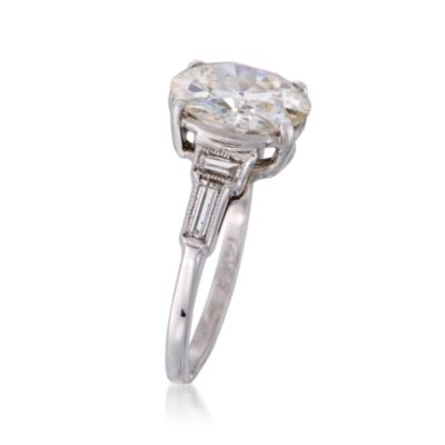 C. 1990 Vintage 2.80 ct. t.w. Diamond Ring in 14kt White Gold. Size 5 &mdash; Alt Image 3