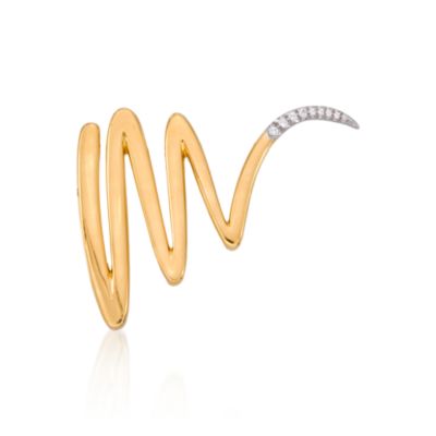 C. 1983 Vintage Tiffany Jewelry .25 ct. t.w. Diamond Snake Pin in Two-Tone. Pin &mdash; Alt Image 1