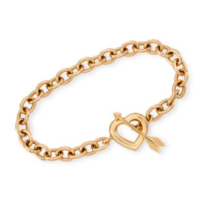 C. 1994 Vintage Tiffany Jewelry 18kt Yellow Gold Heart Bracelet. 7.5" &mdash; Alt Image 1