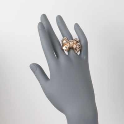 Italian 18kt Over Sterling Bow Ring &mdash; Alt Image 2