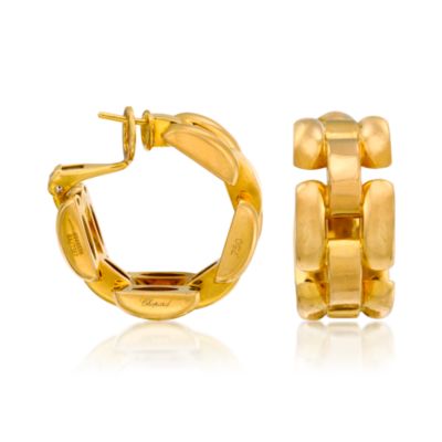 C. 1980 Vintage Chopard 18kt Yellow Gold Hoop Earrings    &mdash; Alt Image 1