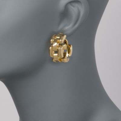 C. 1980 Vintage Chopard 18kt Yellow Gold Hoop Earrings    &mdash; Alt Image 2