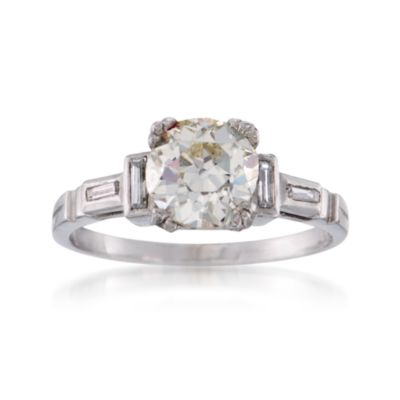 C. 1990 Vintage 2.07 ct. t.w. Diamond Ring in Platinum. Size 8.75 &mdash; Alt Image 1