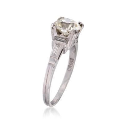 C. 1990 Vintage 2.07 ct. t.w. Diamond Ring in Platinum. Size 8.75 &mdash; Alt Image 3