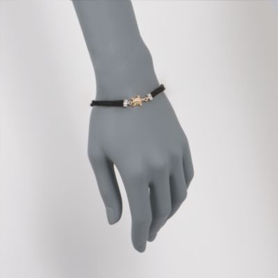 Italian Nautical Cord Sea Turtle Bracelet in Two-Tone &mdash; Alt Image 2