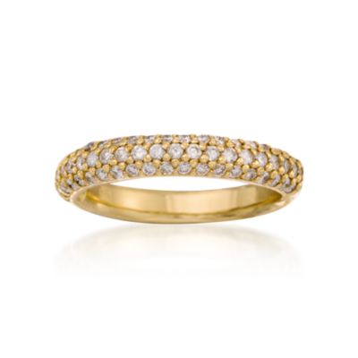 .75 ct. t.w. Pave Diamond Ring in 14kt Yellow Gold. Size 6.5 &mdash; Alt Image 1