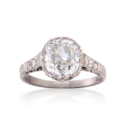 C. 2000 Vintage 2.10 ct. t.w. Diamond Engagement Ring in Platinum. Size 5.75 &mdash; Alt Image 1