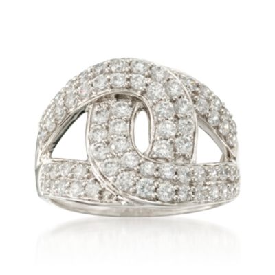 1.45 ct. t.w. Pave CZ Loop Ring in Sterling Silver &mdash; Alt Image 1