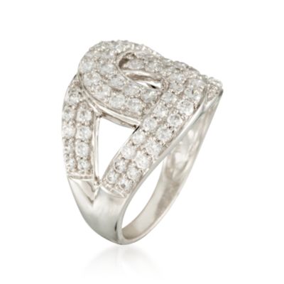 1.45 ct. t.w. Pave CZ Loop Ring in Sterling Silver &mdash; Alt Image 3