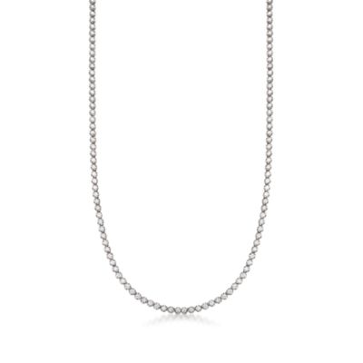 11.25 ct. t.w. Diamond Tennis Necklace In 18kt White Gold. 32" &mdash; Alt Image 1