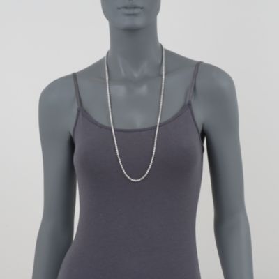 11.25 ct. t.w. Diamond Tennis Necklace In 18kt White Gold. 32" &mdash; Alt Image 2
