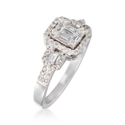 Gregg Ruth .63 ct. t.w. Diamond Ring in 18kt White Gold. Size 6.5 &mdash; Alt Image 3