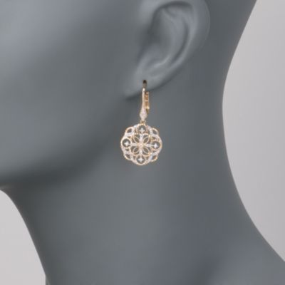 .60 ct. t.w. Diamond Drop Earrings in 14kt Yellow Gold &mdash; Alt Image 2
