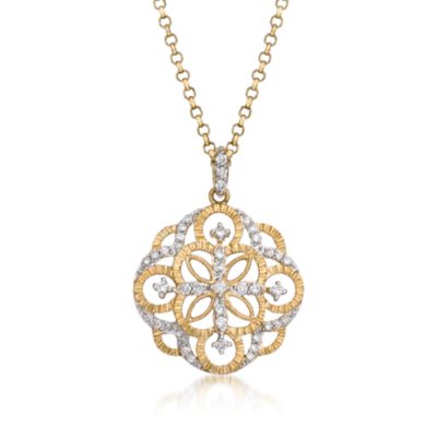 .50 ct. t.w. Diamond Pendant Necklace in 14kt Yellow Gold. 16" &mdash; Alt Image 1
