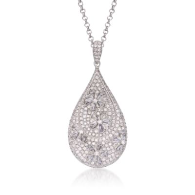3.68 ct. t.w. Diamond Pendant Necklace in 18kt White Gold. 16" &mdash; Alt Image 1