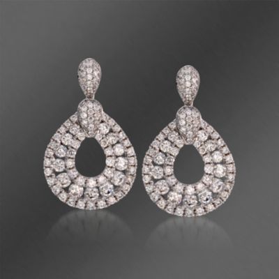Gregg Ruth 1.36 ct. t.w. Diamond Drop Earrings in 18kt White Gold &mdash; Alt Image 1