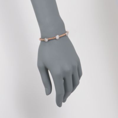 .55 ct. t.w. Diamond Station Bracelet in Two-Tone. 7" &mdash; Alt Image 2