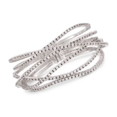7.65 ct. t.w. Diamond Criss-Cross Bracelet in 18kt White Gold. 7" &mdash; Alt Image 1
