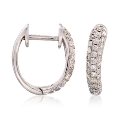 13-13.5mm Black South Sea Pearl Earrings With Diamonds in 18kt White Gold  &mdash; Alt Image 4