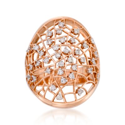 .55 ct. t.w. Diamond Ring in 14kt  Rose Gold. Size 6 &mdash; Alt Image 1