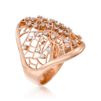 .55 ct. t.w. Diamond Ring in 14kt  Rose Gold. Size 6 &mdash; Alt Image 3