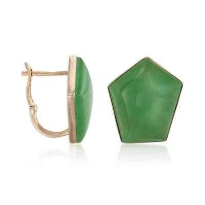 Jade Interchangeable Hoop Earring Set in 14kt Yellow Gold &mdash; Alt Image 5
