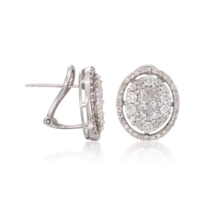 1.98 ct. t.w. Diamond Earrings in 18kt White Gold &mdash; Alt Image 3
