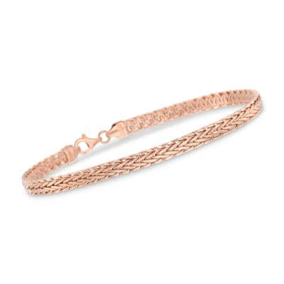14kt Rose Gold Wheat Link Bracelet &mdash; Alt Image 1