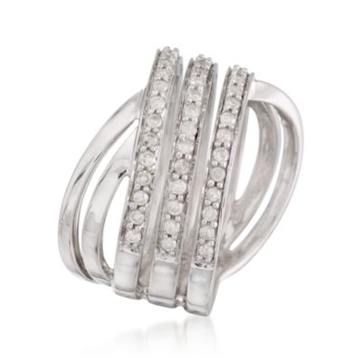 .61 ct. t.w. Diamond Crisscross Ring in 14kt White Gold &mdash; Alt Image 3