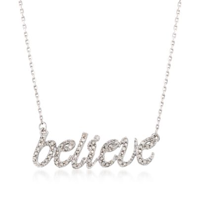.25 ct. t.w. Diamond Believe Necklace in Sterling Silver &mdash; Alt Image 1