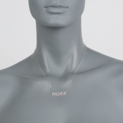 .25 ct. t.w. Diamond Believe Necklace in Sterling Silver &mdash; Alt Image 3