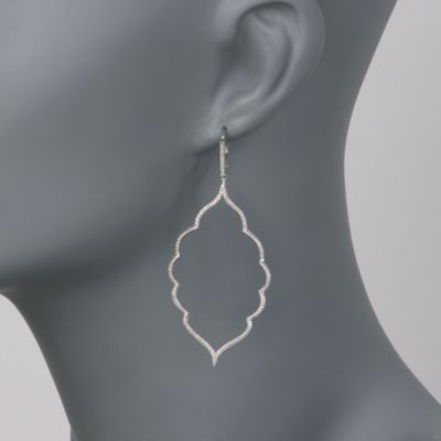 .12 ct. t.w. Diamond Arabesque Earrings In Sterling Silver &mdash; Alt Image 2