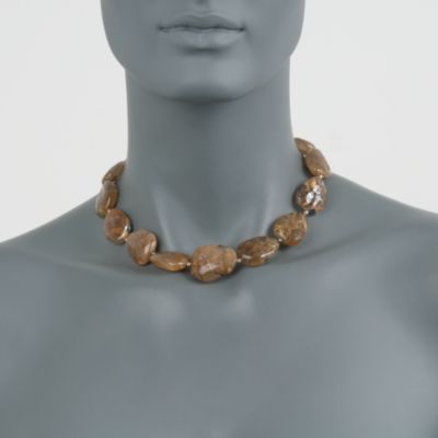 520.00 ct. t.w. Rutilated Quartz Nugget Necklace in 14kt Yellow Gold &mdash; Alt Image 2