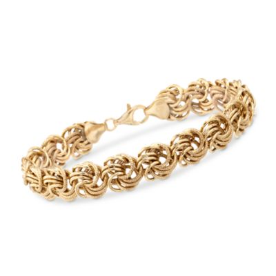 Italian 24kt Over Sterling Rosette Bracelet &mdash; Alt Image 1