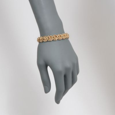 Italian 24kt Over Sterling Rosette Bracelet &mdash; Alt Image 2