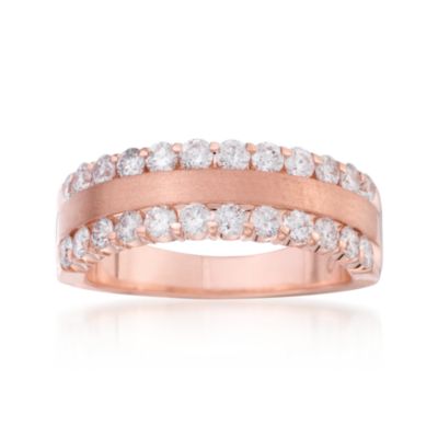 1.00 ct. t.w. Double-Row Diamond Wedding Ring in 14kt Rose Gold &mdash; Alt Image 1